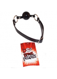Силиконовый черный кляп-шарик на ремне Black Ballgag - Erotic Fantasy - купить с доставкой в Майкопе