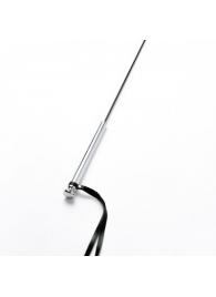 Черный кожаный стек с гладкой ручкой - 55 см. - Crazy Handmade - купить с доставкой в Майкопе