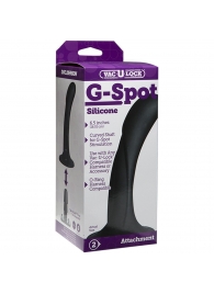 Черная изогнутая насадка Vac-U-Lock G-Spot - 16,5 см. - Doc Johnson - купить с доставкой в Майкопе