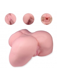 Реалистичный мастурбатор-полуторс с 2 рабочими отверстиями - S-HANDE - в Майкопе купить с доставкой