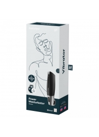 Черный мастурбатор с вибрацией Power Masturbator - Satisfyer - в Майкопе купить с доставкой