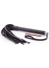 Черная кожаная плеть  Индиго  - 50 см. - Crazy Handmade - купить с доставкой в Майкопе