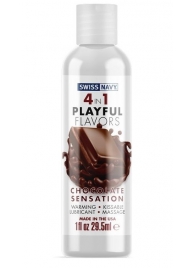 Массажный гель 4-в-1 Chocolate Sensation с ароматом шоколада - 29,5 мл. - Swiss navy - купить с доставкой в Майкопе