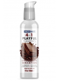 Массажный гель 4-в-1 Chocolate Sensation с ароматом шоколада - 118 мл. - Swiss navy - купить с доставкой в Майкопе