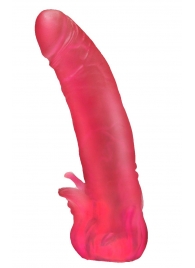 Розовая насадка для страпона с клиторальными лепестками - 18,5 см. - LOVETOY (А-Полимер) - купить с доставкой в Майкопе