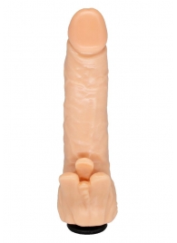 Телесная гелевая насадка-фаллос с клиторальными лепестками - 18,5 см. - LOVETOY (А-Полимер) - купить с доставкой в Майкопе