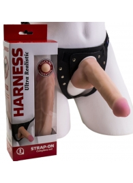 Страпон Harness из двух предметов: трусики с плугом и насадка-фаллос - 17 см. - LOVETOY (А-Полимер) - купить с доставкой в Майкопе