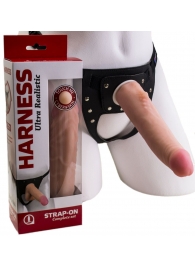 Реалистичный страпон Harness из трусиков и насадки-фаллоса - 18,5 см. - LOVETOY (А-Полимер) - купить с доставкой в Майкопе