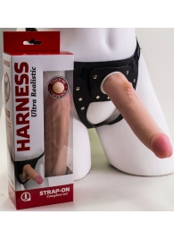 Реалистичный страпон Harness из трусиков и насадки-фаллоса - 18,5 см. - LOVETOY (А-Полимер) - купить с доставкой в Майкопе