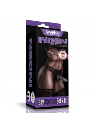 Женский темнокожий страпон Easy Strapon Set 7 Inch - 18 см. - Lovetoy - купить с доставкой в Майкопе