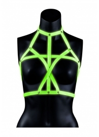 Портупея Bra Harness с неоновым эффектом - размер L-XL - Shots Media BV - купить с доставкой в Майкопе