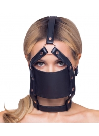 Черный намордник с кляпом-шаром Head Harness With A Gag - Orion - купить с доставкой в Майкопе