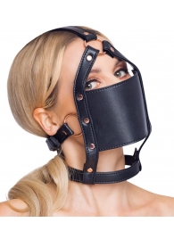 Черный намордник с кляпом-шаром Head Harness With A Gag - Orion - купить с доставкой в Майкопе