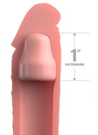 Телесная насадка-удлинитель 1 Inch Silicone X-tension - 17,8 см. - Pipedream - в Майкопе купить с доставкой