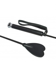 Чёрный стек с шлепком-сердечком - 70 см. - Sitabella - купить с доставкой в Майкопе