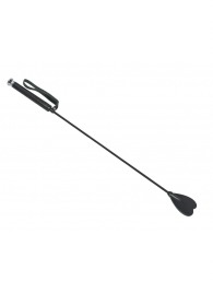 Чёрный стек с шлепком-сердечком - 70 см. - Sitabella - купить с доставкой в Майкопе