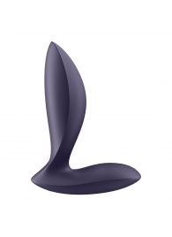 Фиолетовый анальный вибростимулятор Power Plug - Satisfyer - в Майкопе купить с доставкой