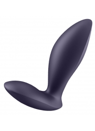 Фиолетовый анальный вибростимулятор Power Plug - Satisfyer - в Майкопе купить с доставкой