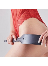 Черная кожаная шлепалка SitaBlack - 30 см. - Sitabella - купить с доставкой в Майкопе