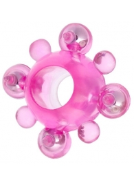 Эрекционное кольцо c бусинками - Toyfa Basic - в Майкопе купить с доставкой