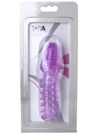 Фиолетовая насадка, удлиняющая половой член - 13,5 см. - Toyfa Basic - в Майкопе купить с доставкой