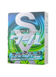 Презервативы Sagami Xtreme Mint с ароматом мяты - 3 шт. - Sagami - купить с доставкой в Майкопе