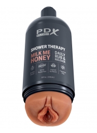 Мастурбатор-вагина цвета карамели Shower Therapy Milk Me Honey - Pipedream - в Майкопе купить с доставкой