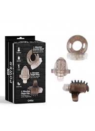 Набор из 3 дымчатых эрекционных колец с вибрацией Teasers Ring Kit - Chisa - в Майкопе купить с доставкой