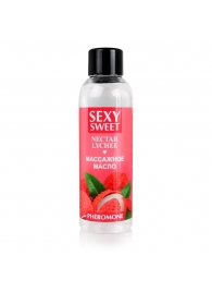 Массажное масло Sexy Sweet Nectar Lychee с феромонами и ароматом личи - 75 мл. - Биоритм - купить с доставкой в Майкопе