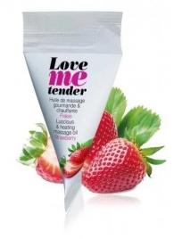 Съедобное согревающее массажное масло Love Me Tender Strawberry с ароматом клубники - 10 мл. - Love to Love - купить с доставкой в Майкопе