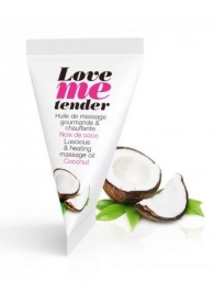 Съедобное согревающее массажное масло Love Me Tender Cocos с ароматом кокоса - 10 мл. - Love to Love - купить с доставкой в Майкопе