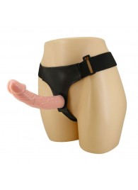 Гладкий фаллоимитатор с крупной головкой на ремешках - 19,7 см. - Baile - купить с доставкой в Майкопе