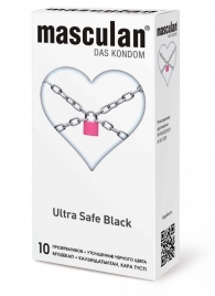 Ультрапрочные презервативы Masculan Ultra Safe Black - 10 шт. - Masculan - купить с доставкой в Майкопе