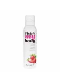 Массажная хрустящая пенка Tickle My Body Strawberry с ароматом клубники - 150 мл. - Love to Love - купить с доставкой в Майкопе
