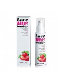Съедобное согревающее массажное масло Love Me Tender Strawberry с ароматом клубники - 100 мл. - Love to Love - купить с доставкой в Майкопе