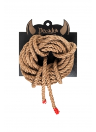 Джутовая веревка для шибари - 5 м. - Pecado - купить с доставкой в Майкопе