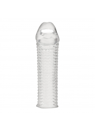 Текстурированная насадка на пенис Clear Textured Penis Enhancing Sleeve Extension - 16,5 см. - BlueLine - в Майкопе купить с доставкой