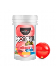 Лубрикант на масляной основе Hot Ball Plus с охлаждающе-разогревающим эффектом (2 шарика по 3 гр.) - HotFlowers - купить с доставкой в Майкопе