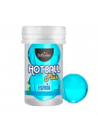 Лубрикант на масляной основе Hot Ball Plus с охлаждающим эффектом (2 шарика по 3 гр.) - HotFlowers - купить с доставкой в Майкопе