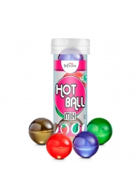 Ароматизированный лубрикант Hot Ball Mix на масляной основе (4 шарика по 3 гр.) - HotFlowers - купить с доставкой в Майкопе