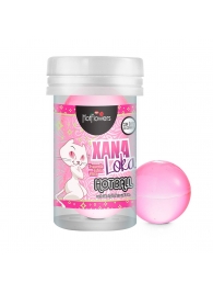 Лубрикант на силиконовой основе с эффектом вибрации Xana Loka Hot Ball (2 шарика по 3 гр.) - HotFlowers - купить с доставкой в Майкопе
