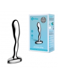 Стальной стимулятор простаты Stainless Steel Prostate Plug - 11,5 см. - b-Vibe - в Майкопе купить с доставкой