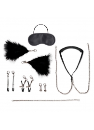 Большой эротический набор из 12 предметов Interchangeable Collar   Nipple Clips Set - Lux Fetish - купить с доставкой в Майкопе