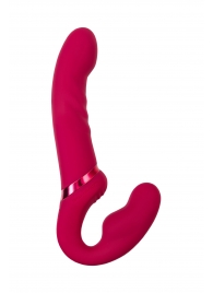 Малиновый безремневой страпон Lapis - 23 см. - Lovense - купить с доставкой в Майкопе
