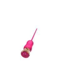 Розовый тонкий стимулятор Nipple Vibrator - 23 см. - I-MOON - купить с доставкой в Майкопе