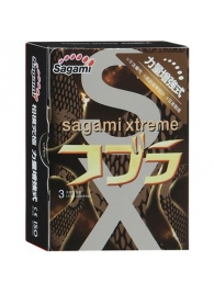Суженные к основанию презервативы Sagami Xtreme COBRA - 3 шт. - Sagami - купить с доставкой в Майкопе