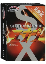 Презервативы Sagami Xtreme ENERGY с ароматом энергетика - 3 шт. - Sagami - купить с доставкой в Майкопе