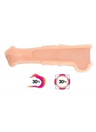 Телесная фантазийная насадка на член Cock Sleeve Size L - KOKOS - в Майкопе купить с доставкой