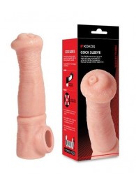 Телесная фантазийная насадка на член Cock Sleeve Size L - KOKOS - в Майкопе купить с доставкой
