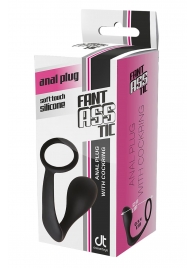 Черное эрекционное кольцо с анальной пробкой Anal Plug With Cockring - Dream Toys - в Майкопе купить с доставкой